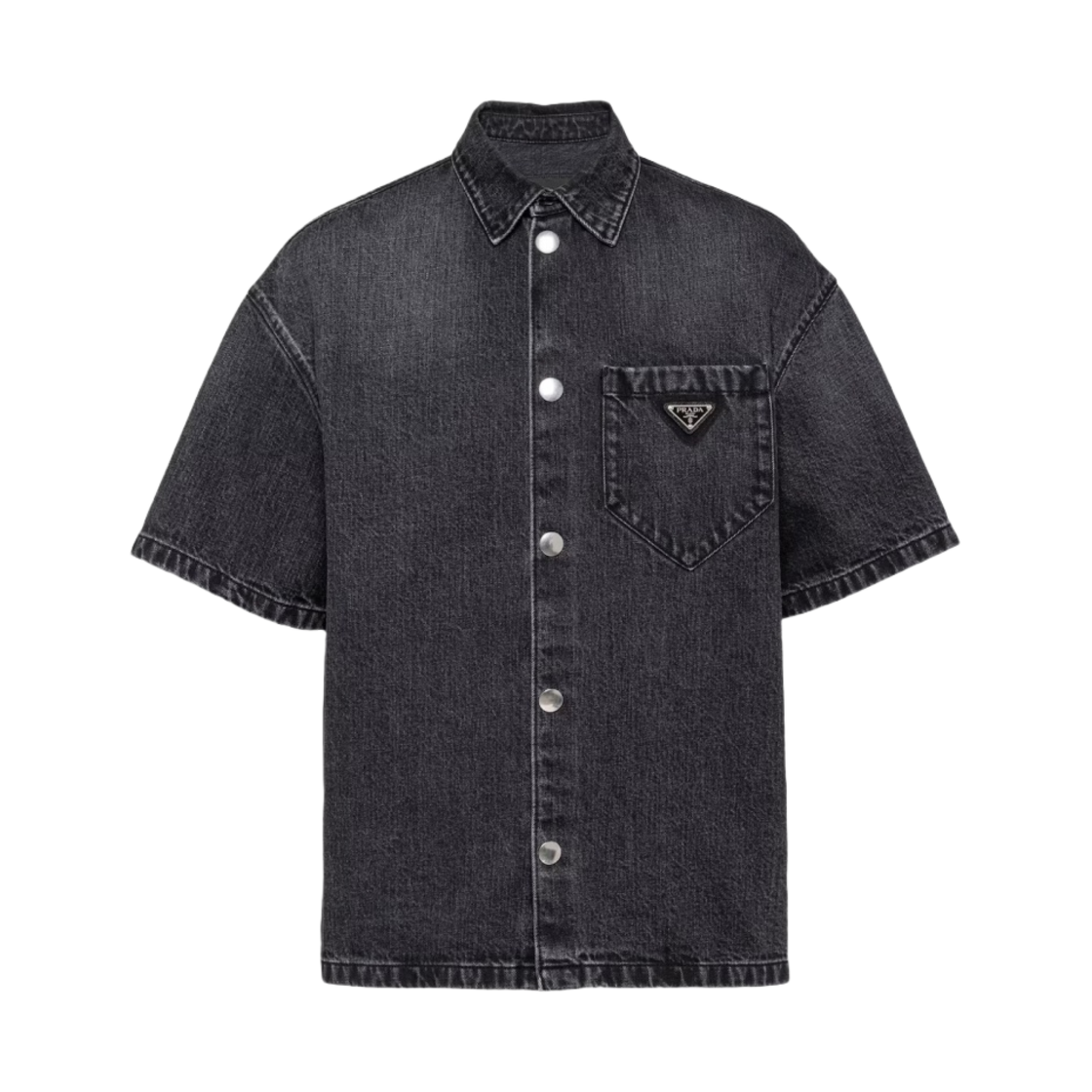 프라다 데님 셔츠 블랙(Prada Denim Shirt Black)