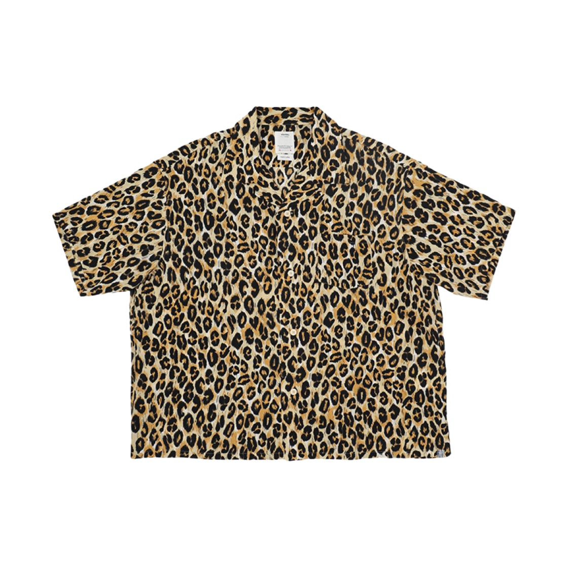 비즈빔 크로스비 셔츠 숏슬리브 치리맨 레오파드 베이지 - 23SS(Visvim Crosby Shirt S/S Chirimen Leopard Beige - 23SS) - 1
