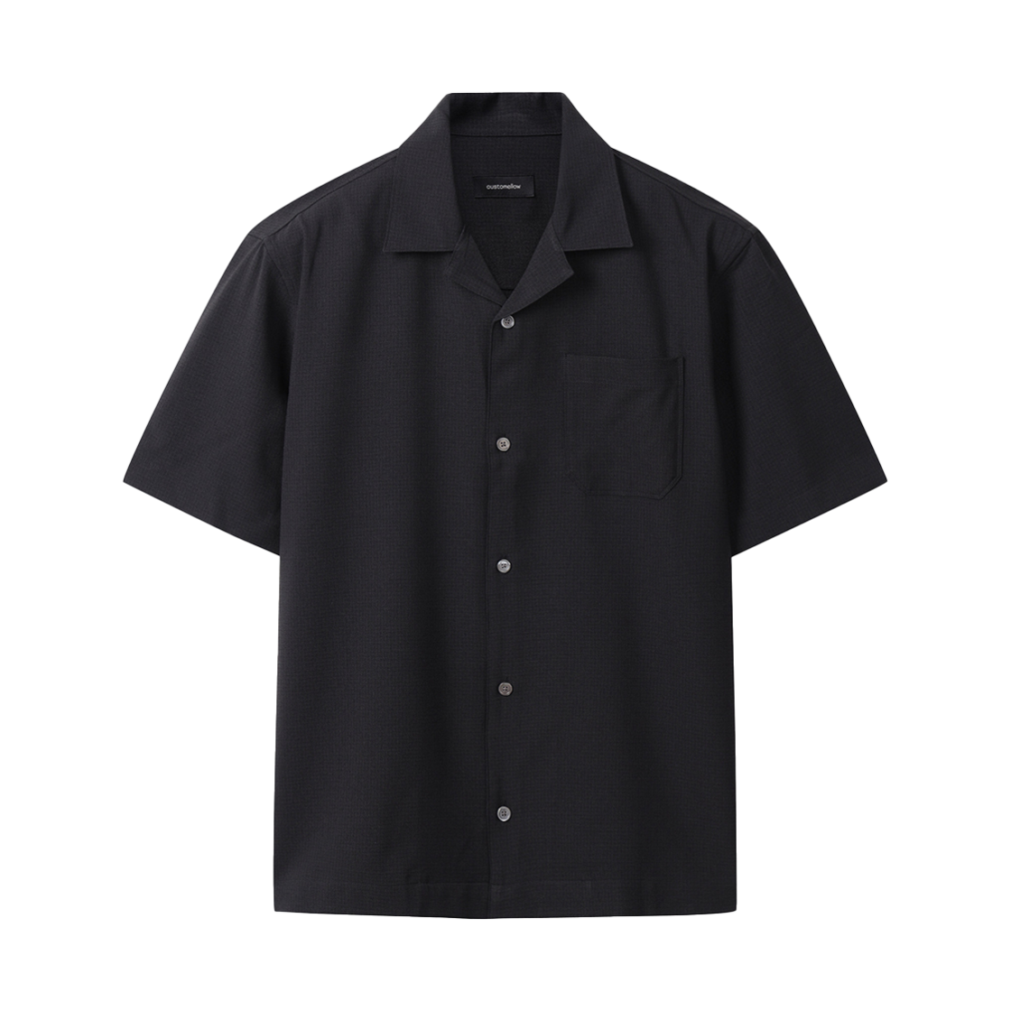 CWSAM25312BKX Customellow Regular Mesh Fabric Half Shirt Black