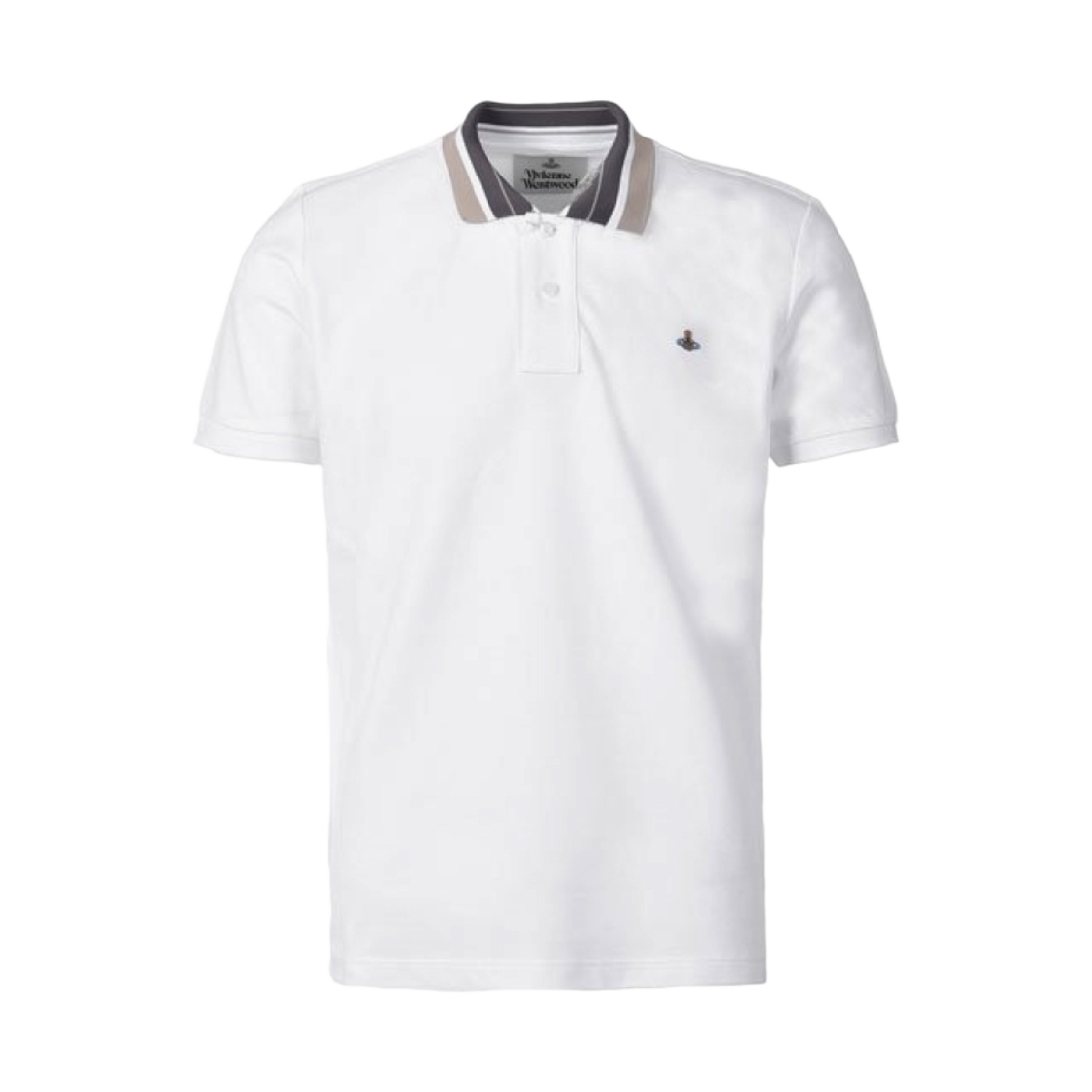 (ヴィヴィアンウエストウッド) CLASSIC POLO 2H01000I J0009 비비안 웨스트우드 클래식 폴로 스트라이프 칼라 그레이