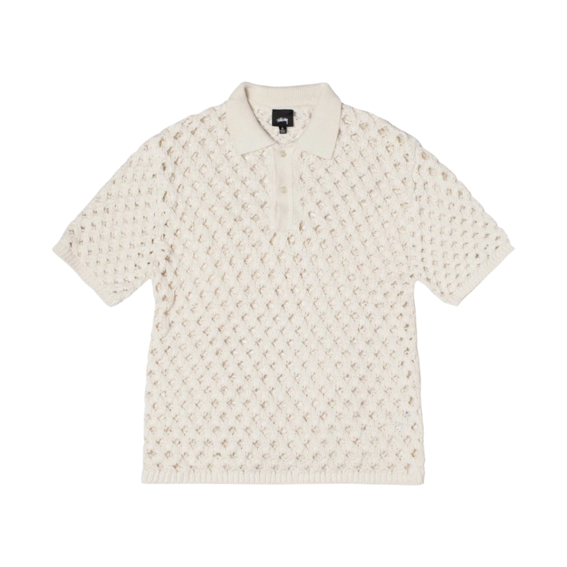 스투시 빅 메쉬 폴로 스웨터 아이보리(Stussy Big Mesh Polo Sweater Ivory) - 1