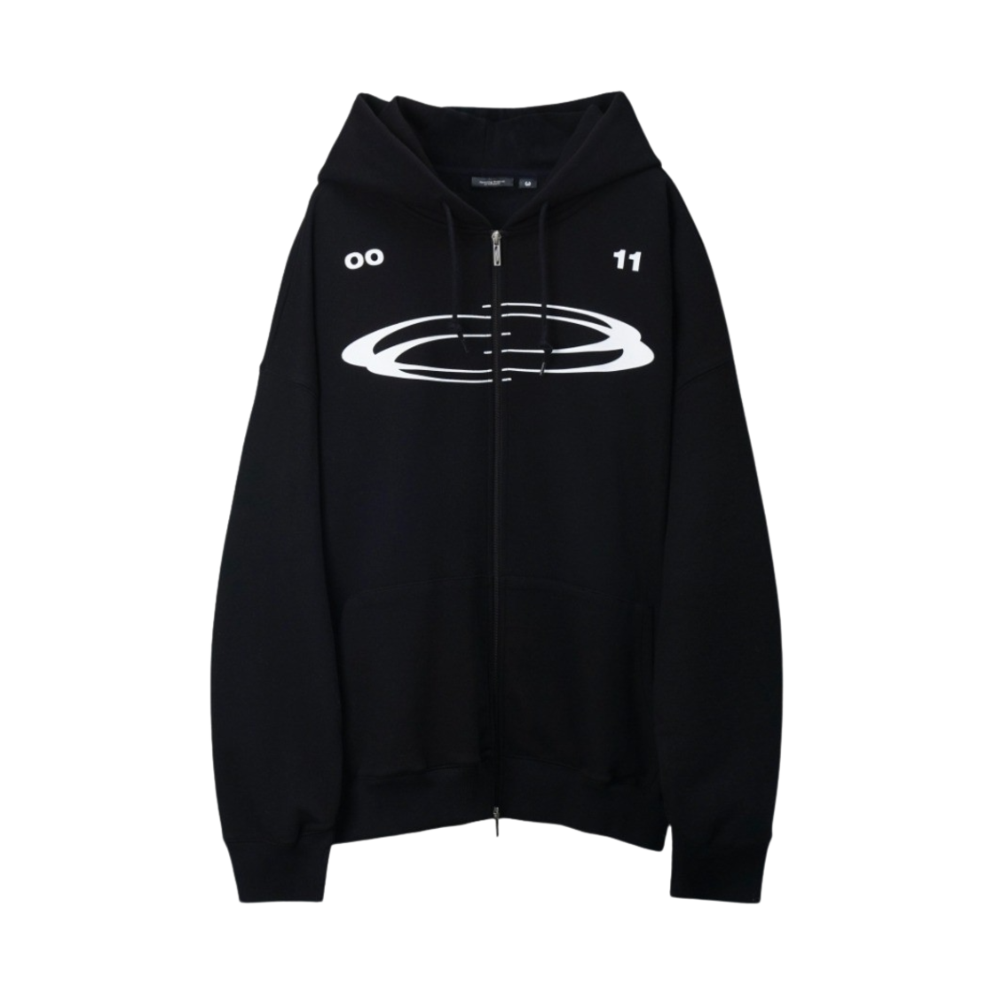 오프닝프로젝트 심볼 로고 지퍼 후디 블랙