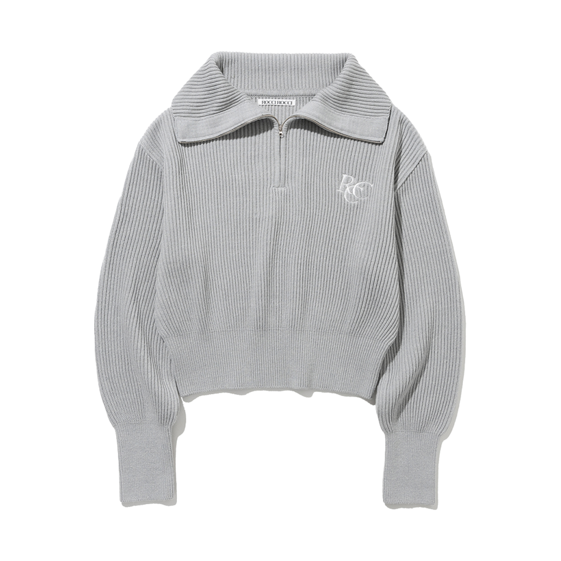 R2WT041GYF ROCCI ROCCI RCC Knit Half Zipup Grey