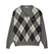 (W) Miu Miu Cashmere Sweater Marble Grey