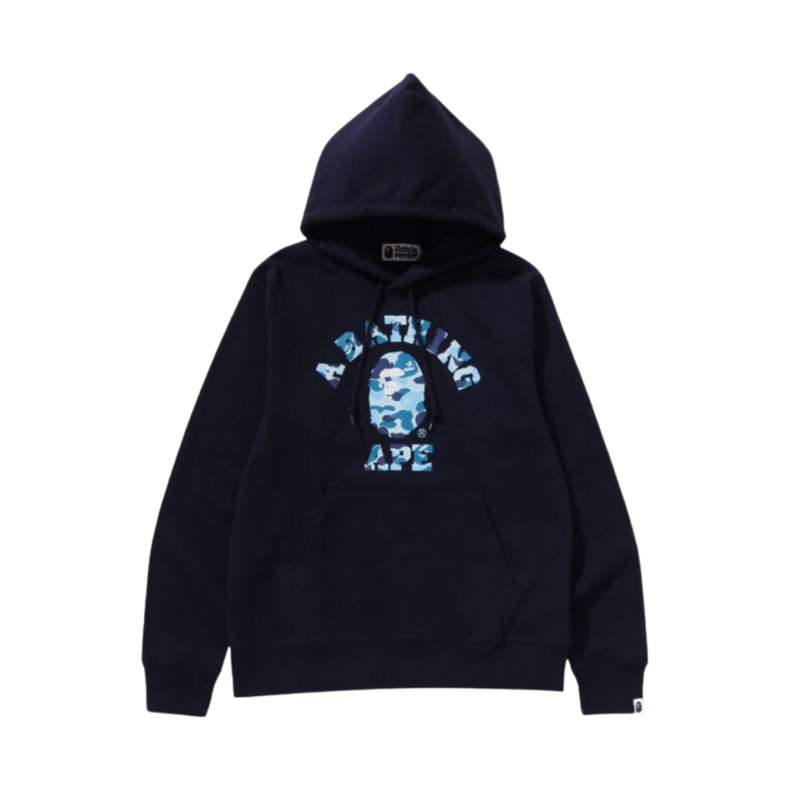 베이프 ABC 카모 컬리지 풀오버 후드 네이비 블루(BAPE ABC Camo College Pullover Hoodie Navy Blue)