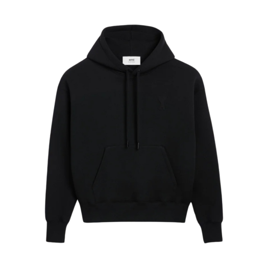 아미 톤온톤 하트 로고 후드 블랙 | AMI | KREAM