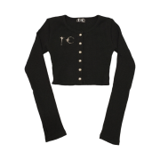 (W) Thug Club TC Cardigan Black