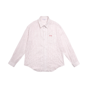 STU Embroidery Stripe Shirt Red