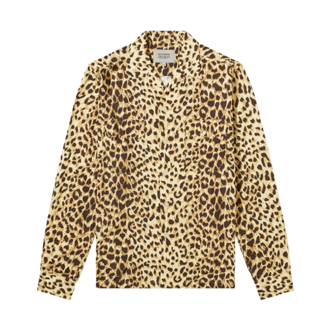 칼하트 WIP x 와코 마리아 레오파드 하와이안 셔츠 베이지(Carhatt WIP x Wacko Maria Leopard Hawaiian Shirt Beige)