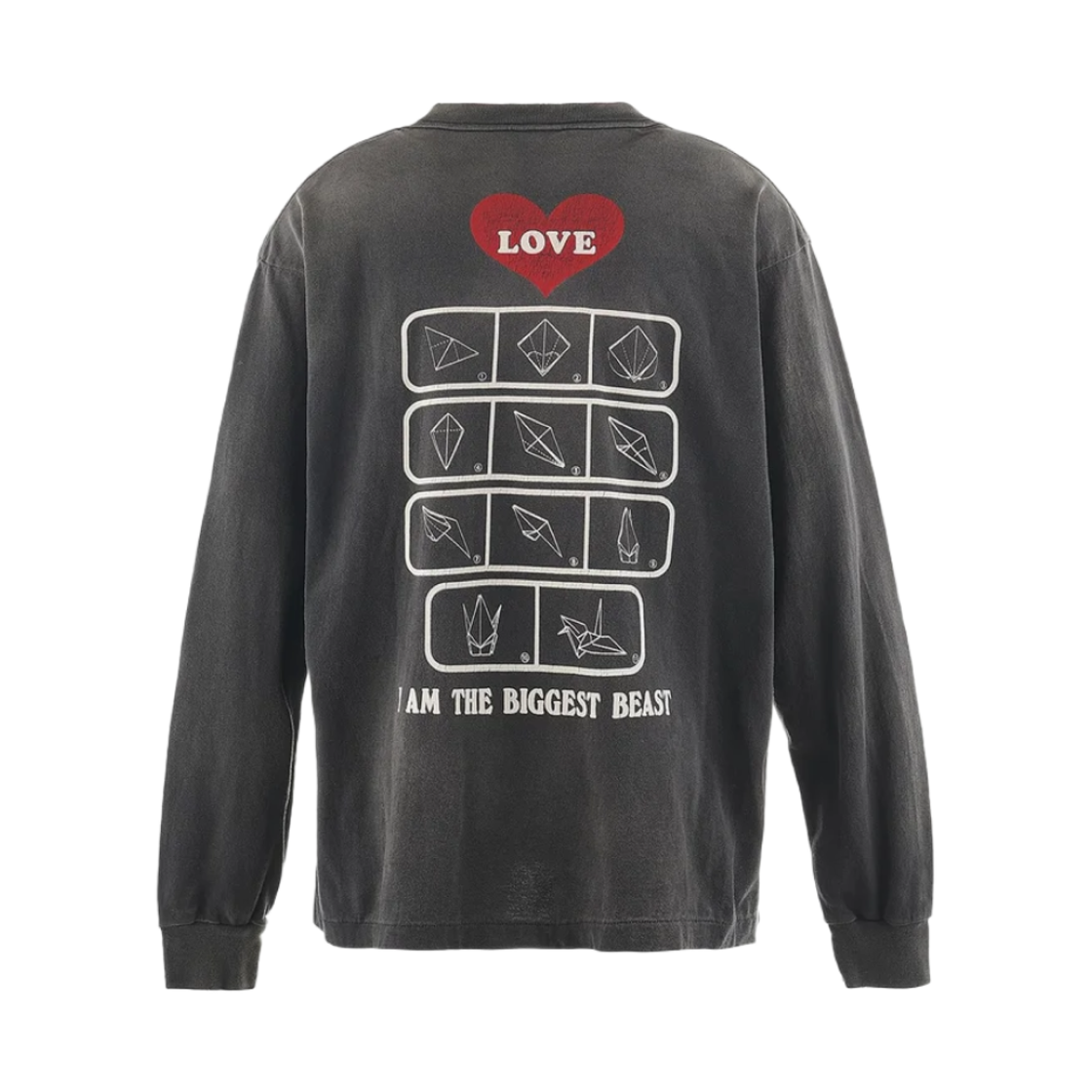 세인트 마이클 러브 롱슬리브 티셔츠 블랙 - 24AW(Saint Mxxxxxx Love L/S T-Shirt Black - 24AW) - 2