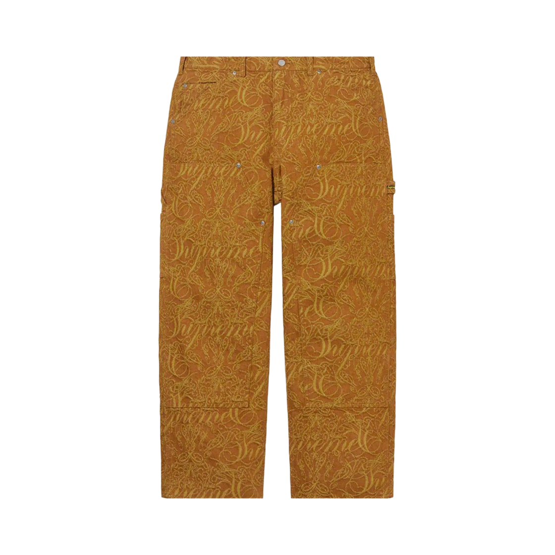 슈프림 스크립트 자카드 더블 니 데님 페인터 팬츠 브라운 - 22FW(Supreme Script Jacquard Double Knee Denim Painter Pants Brown - 22FW) - 1