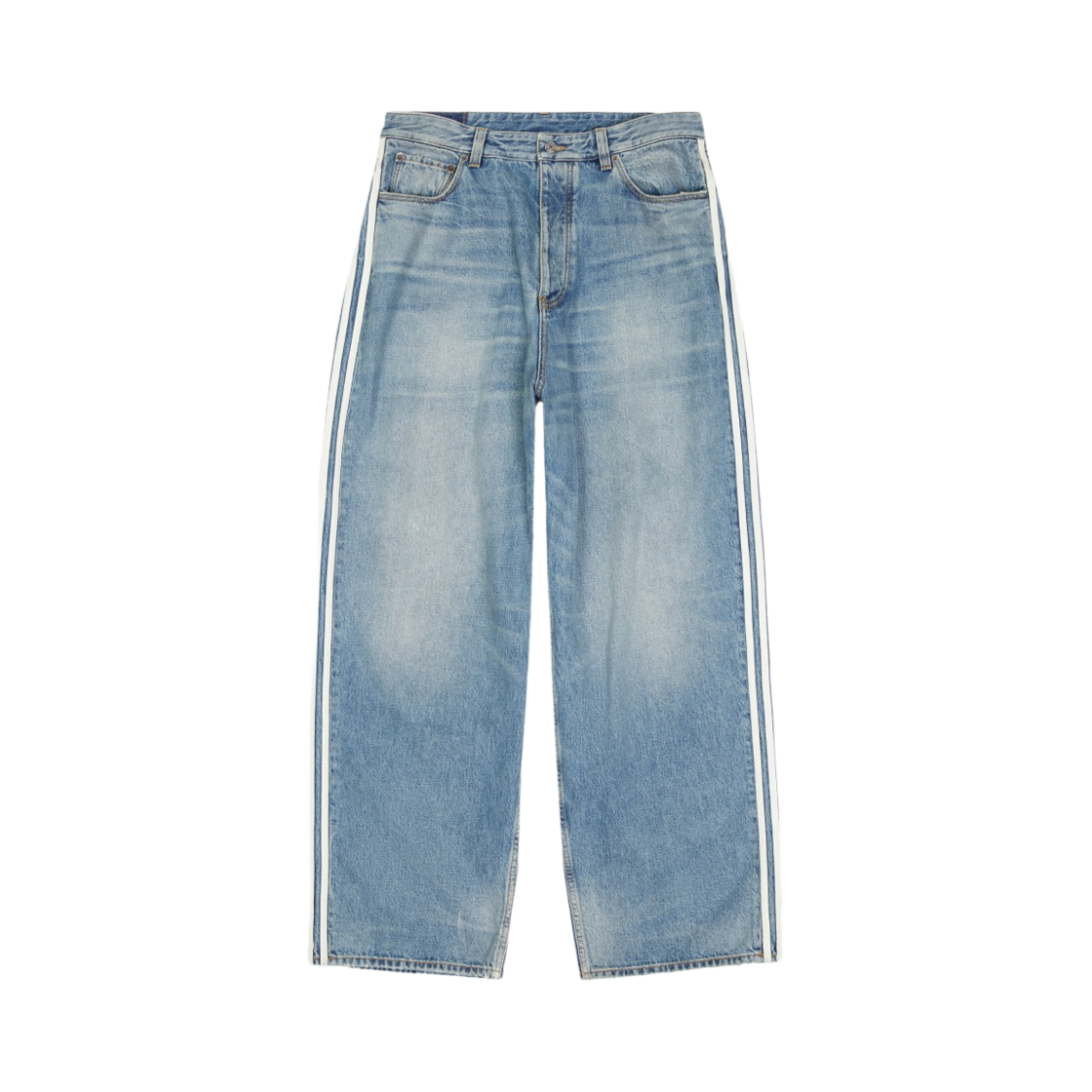 724778THW254245 Balenciaga x Adidas Large Baggy Trousers Blue