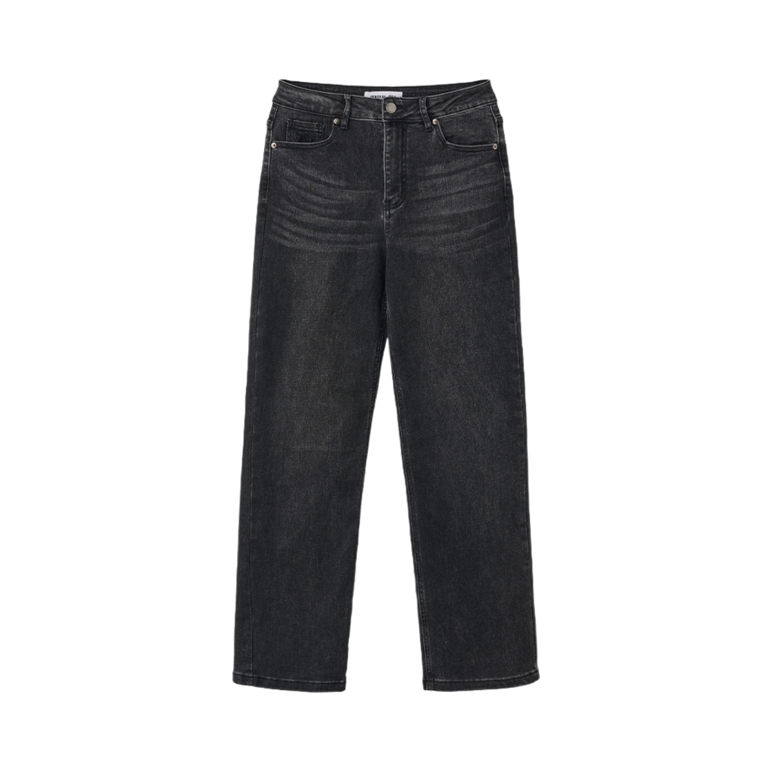 WBE1L11502BK General Idea Woman Stretch Straight Denim Pants Black