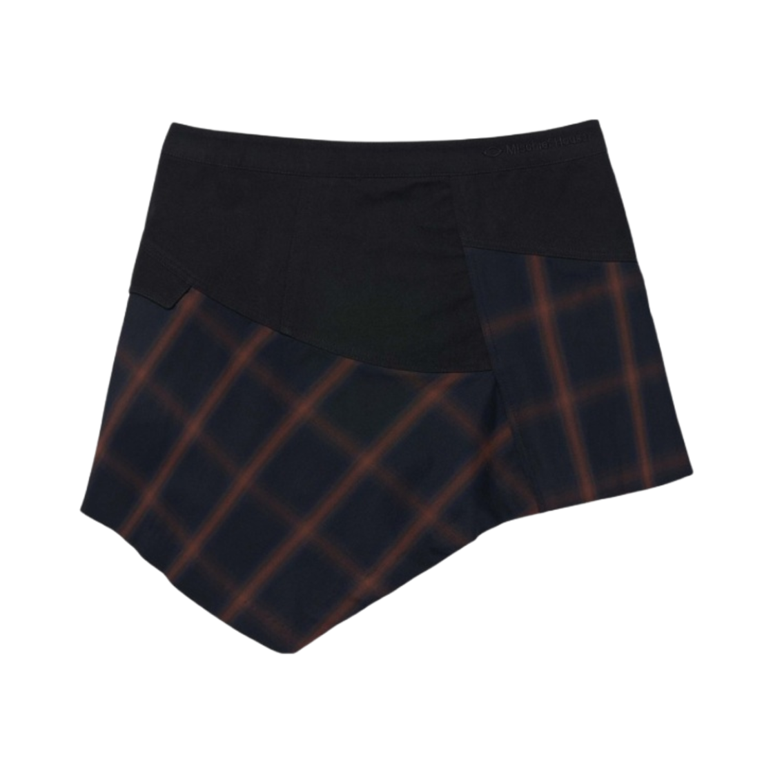(W) 미스치프 어시메트릭 투톤 미니 스커트 블랙 멀티((W) Mischief Asymmetric Two-Tone Mini Skirt Black Multi) - 2