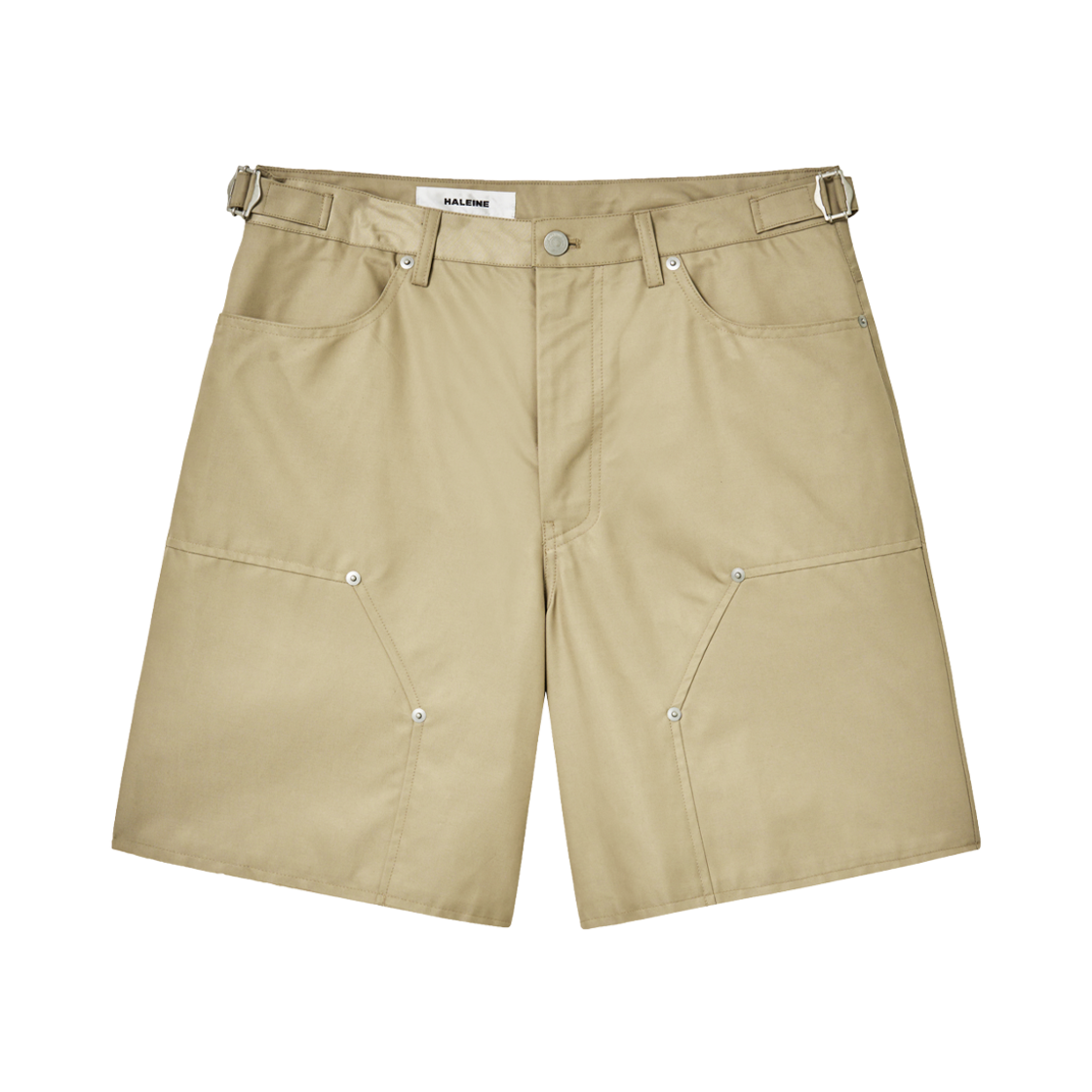 알렌느 컷 오프 카펜터 쇼츠 카키베이지(Haleine Cut-Off Carpenter Shorts Khakibeige)