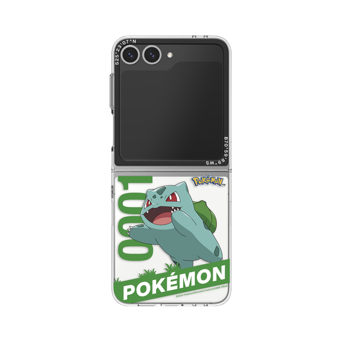 에스엘비에스 포켓몬 이상해씨 슬림 임프레션 케이스 갤럭시 Z 플립6(SLBS Pokemon Bulbasaur Slim Impression Case For Galaxy Z Flip6)