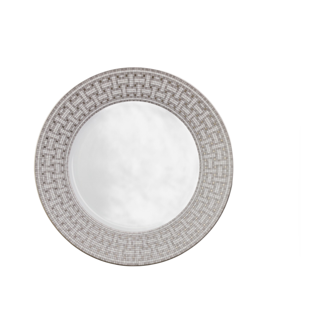 P035001P Hermes Mosaique Au 24 Dinner Plate Platinum (1 Plate)