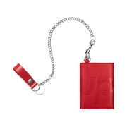 Supreme Leather Chain Wallet Red