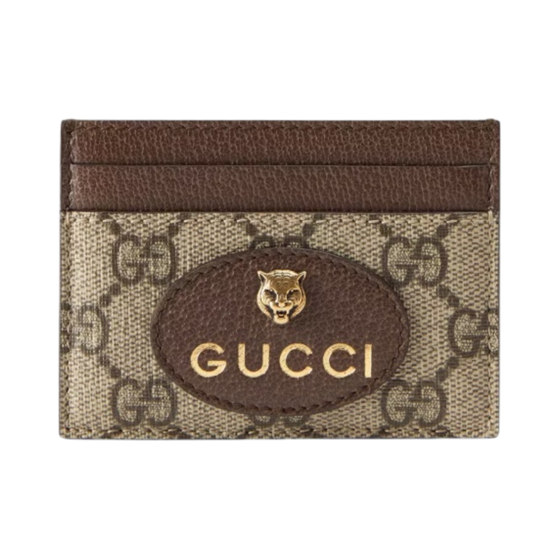 구찌 네오 빈티지 GG 슈프림 카드 케이스 베이지 에보니(Gucci Neo Vintage GG Supreme Card Case Beige Ebony)
