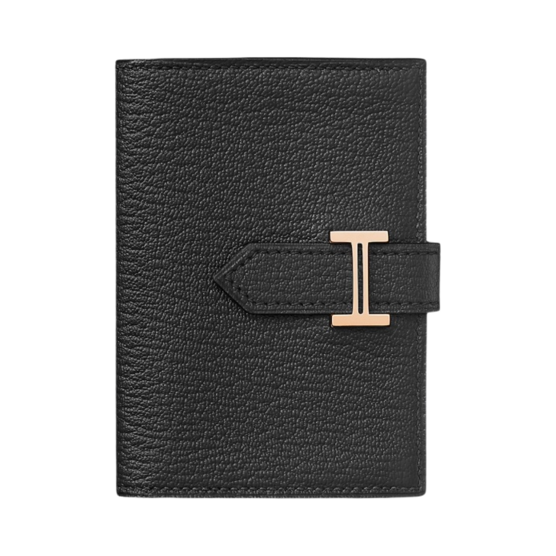 에르메스 베안 카드 홀더 미조레 고트스킨 & 로즈 골드 하드웨어 누아(Hermes Bearn Card Holder Mysore Goatskin & Rose Gold Noir) - 1
