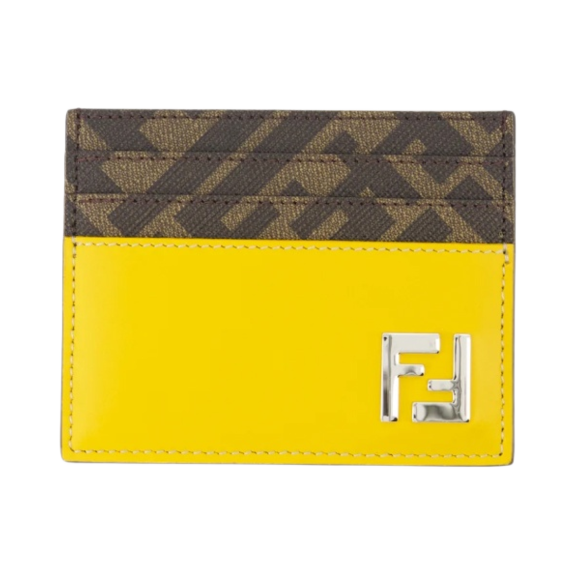 펜디 FF 스퀘어 카드 홀더 옐로우(Fendi FF Squared Card Holder Yellow) - 1