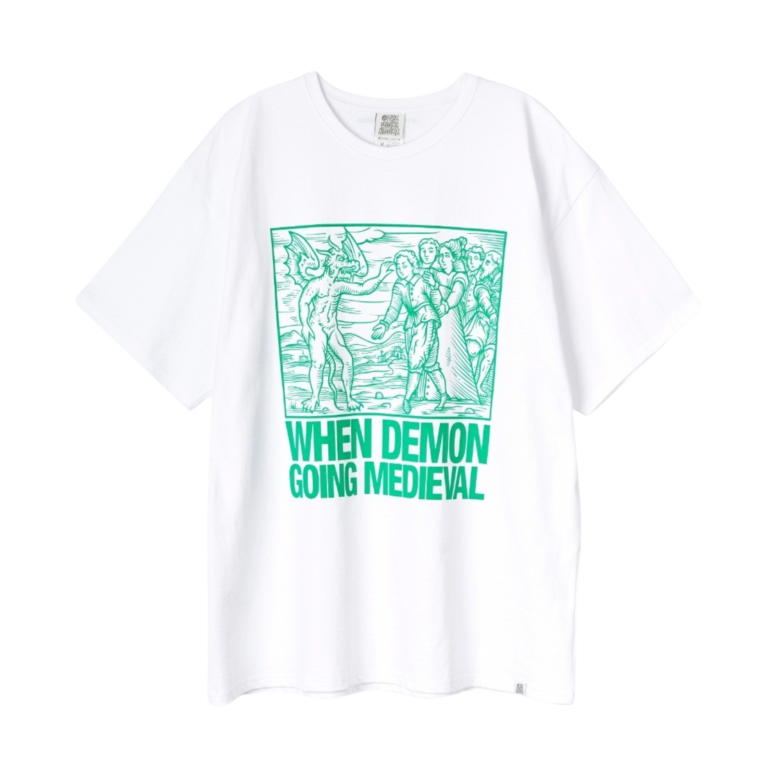 더바이닐하우스 데몬 티셔츠 화이트(Thevinylhouse Demon T-Shirt White)