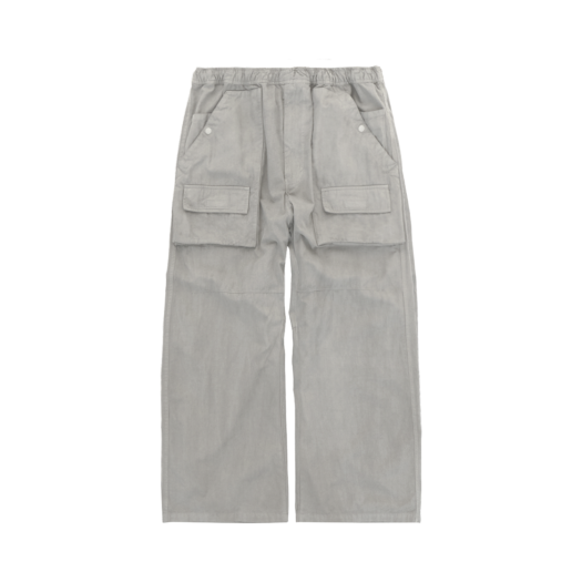 PL5OPT5031A6 Polyteru Front Cargo Pants 1.2v Light Gray