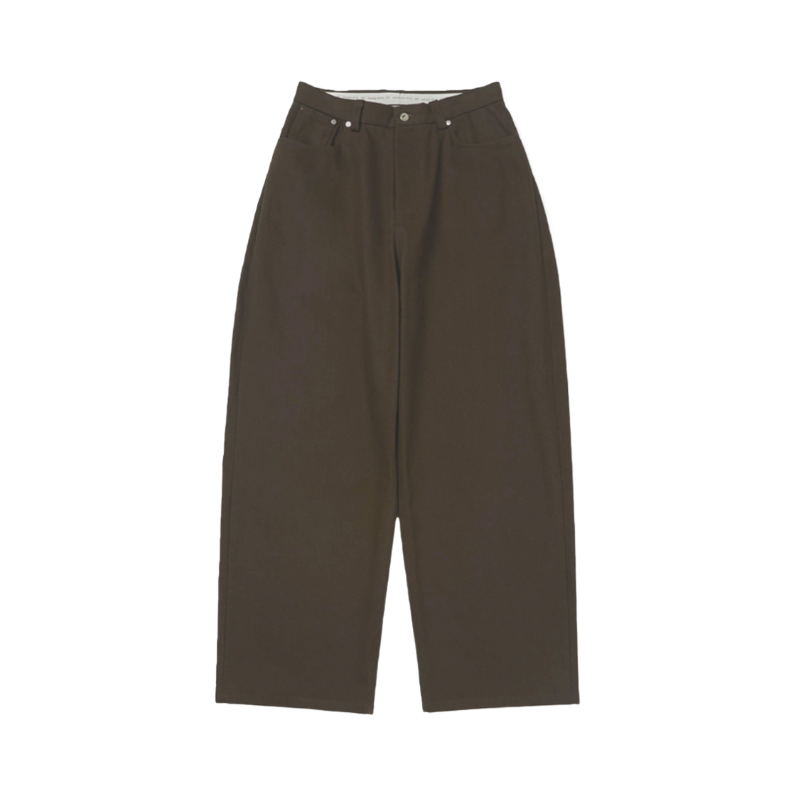 에스티유 와이드 코튼 팬츠 브라운