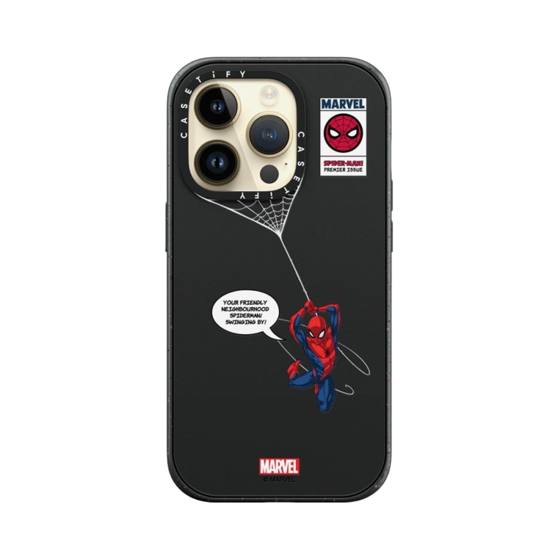 케이스티파이 x 마블 아이폰 스파이더맨 스윙 맥세이프 임팩트 케이스 매트 블랙(Casetify x Marvel iPhone Spider-Man Swinging Magsafe Impact Case Matte Black) - 4