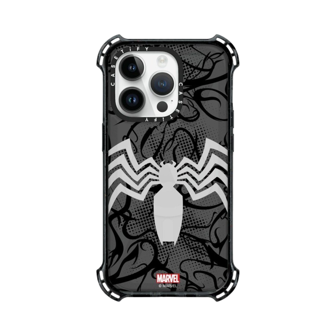 케이스티파이 x 마블 아이폰 베놈 수트 바운스 케이스 클리어 블랙(Casetify x Marvel iPhone Venom Suit Bounce Case Clear Black) - 1