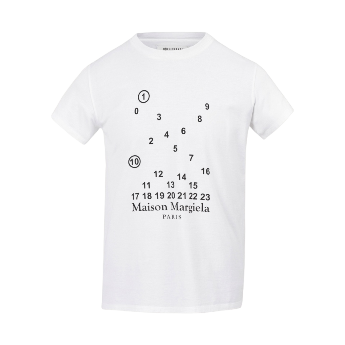 (W) 메종 마르지엘라 뉴메릭 로고 티셔츠 화이트((W) Maison Margiela Numeric Logo T-Shirt White)