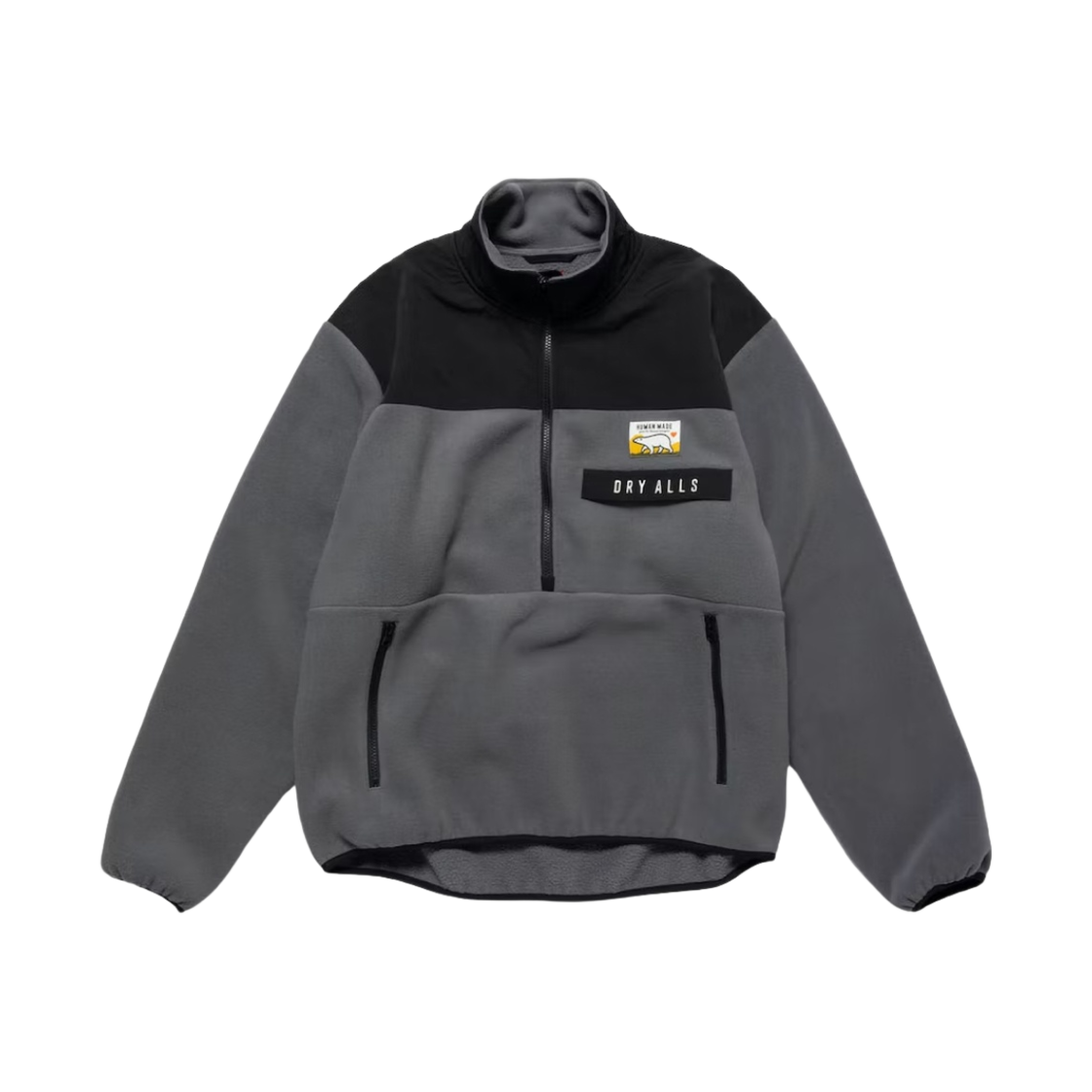 휴먼 메이드 플리스 하프 집 풀오버 그레이(Human Made Fleece Half Zip Pullover Gray) - 1