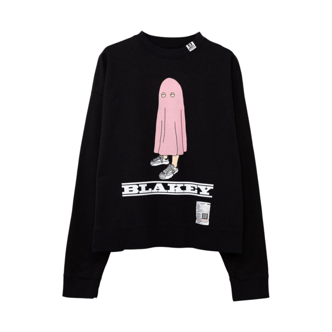 A09PO722-BLACK Maison Mihara Yasuhiro Blakey Printed Pullover Black