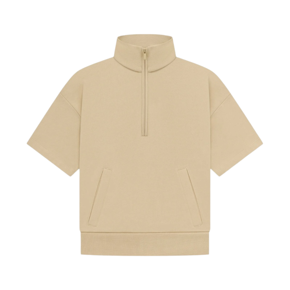 (키즈) 에센셜 하프집 프렌치 테리 모크넥 샌드 - 23SS((Kids) Essentials Half-Zip French Terry Mockneck Sand - 23SS) - 1