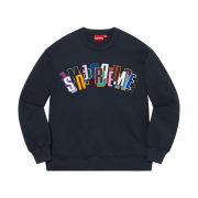 Supreme Stacked Crewneck Navy - 21SS