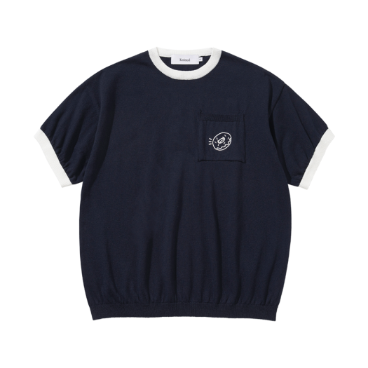 K25SSU03NV Knitted X QWER SIYO Donut Pocket Round Knit Navy