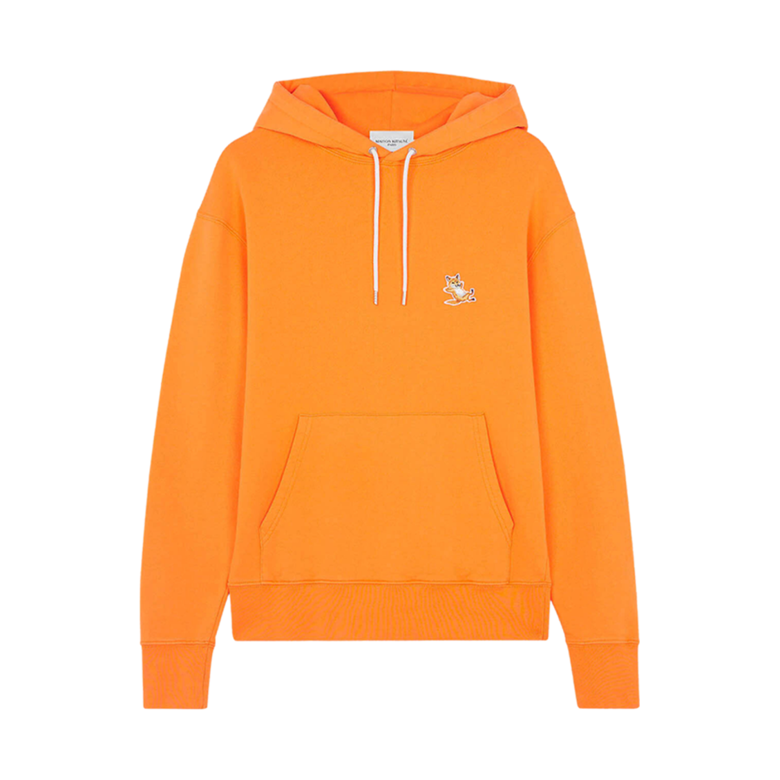 IU00355KM0001-P851 Maison Kitsune Chillax Fox Patch Classic Hoodie Neon Orange