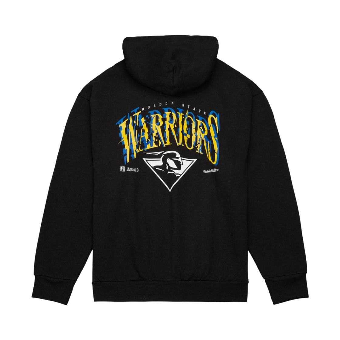 TH2968-GSWBLCK Mitchell & Ness x Suga Glitch Hoodie Golden State Warriors Black