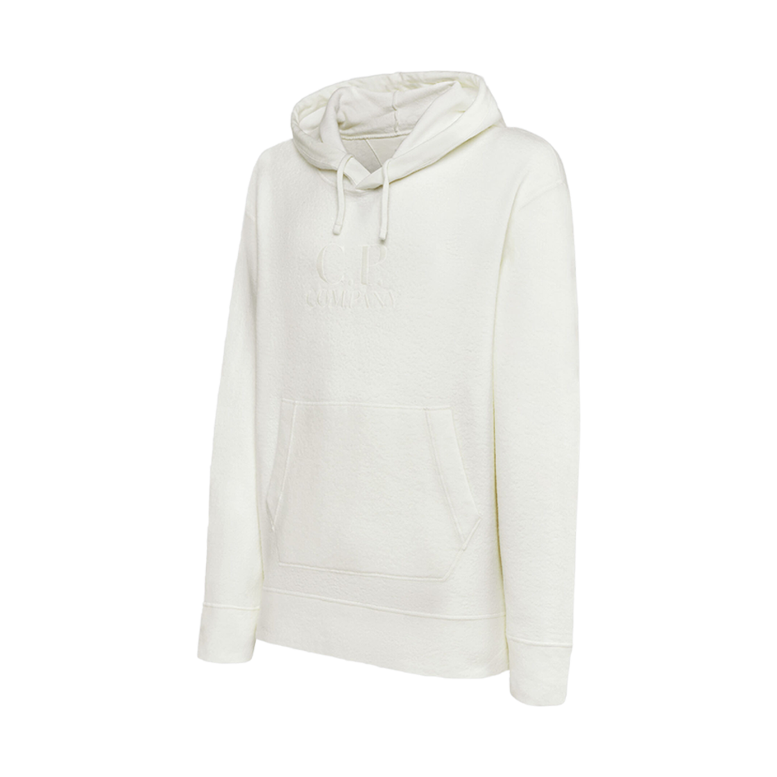 C.P. 컴퍼니 울 폴라 플리스 로고 후드 거즈 화이트 - 23FW(C.P. Company Wool Polar Fleece Logo Hoodie Gauze White - 23FW) - 2