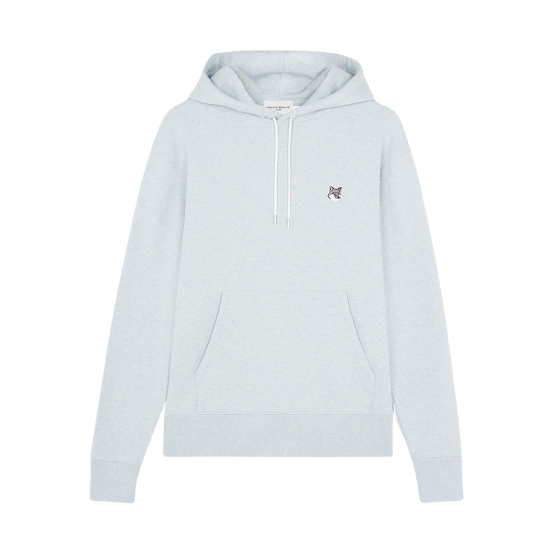 메종 키츠네 그레이 폭스 헤드 패치 클래식 후드 블루 헤이즈 멜란지(Maison Kitsune Grey Fox Head Patch Classic Hoodie Blue Haze Melange) - 1