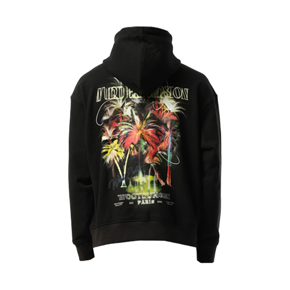 우영미 야자수 후드 티셔츠 블랙 - 25SS(Wooyoungmi Palm Hooded T-Shirt Black - 25SS)