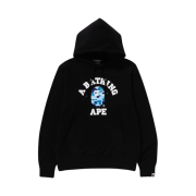 BAPE ABC Camo College Organic Cotton Pullover Hoodie Black Blue