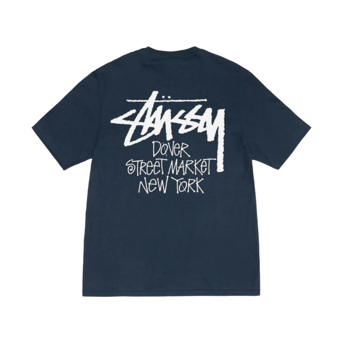 스투시 스탁 도버 스트리트 마켓 뉴욕 티셔츠 네이비 2023(Stussy Stock DSM New York T-Shirt Navy 2023)