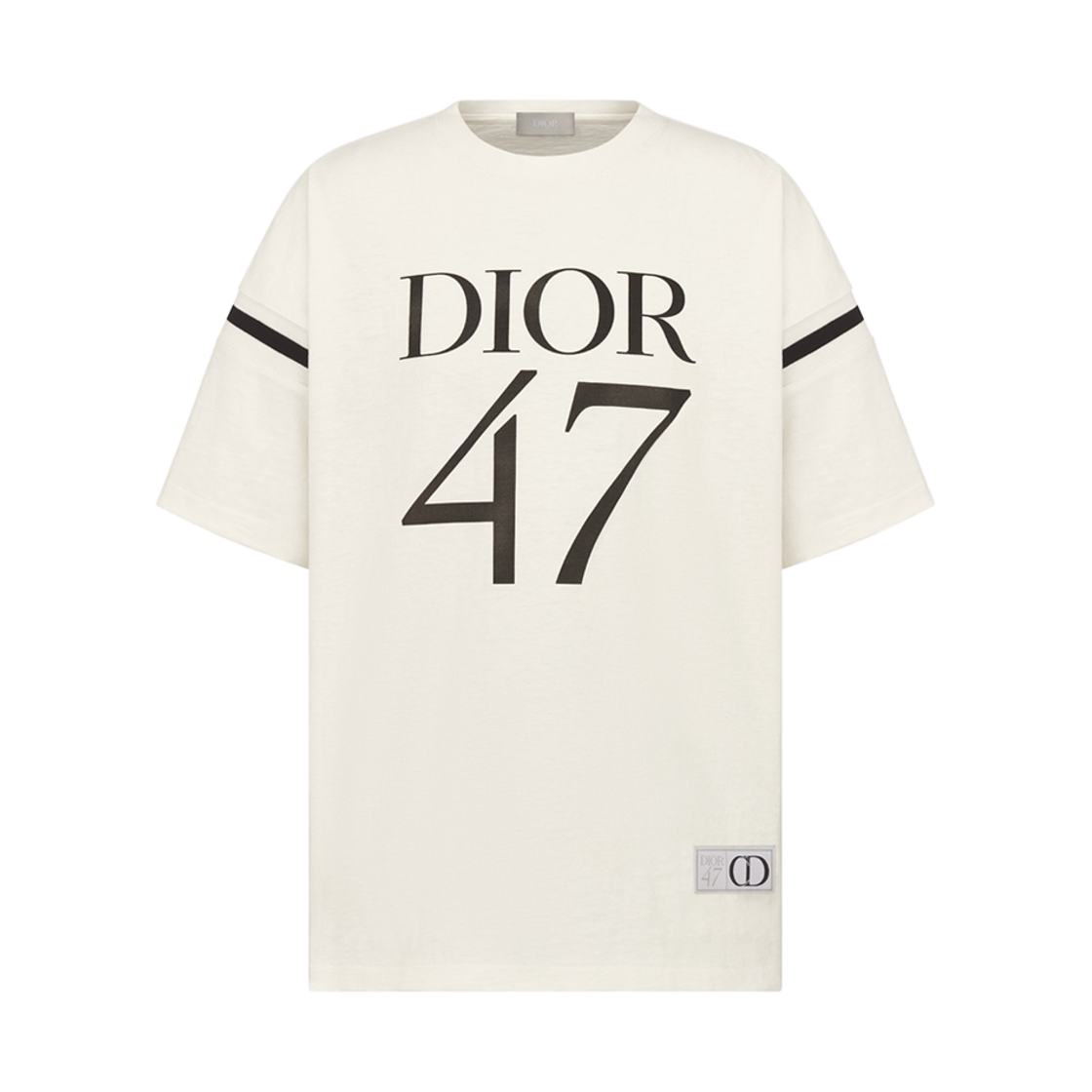 디올 슬럽 저지 오버사이즈 티셔츠 화이트