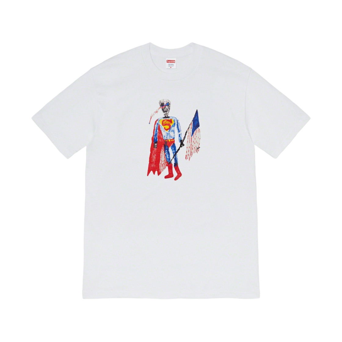 슈프림 스켈레톤 티셔츠 화이트 - 21SS