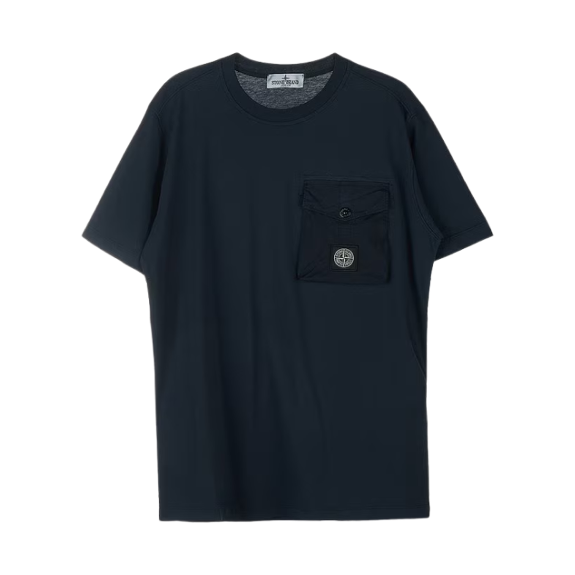781620247-V0020 (Kids) Stone Island 20247 Patch Pocket Short Sleeve T-Shirt Navy Blue - 23SS