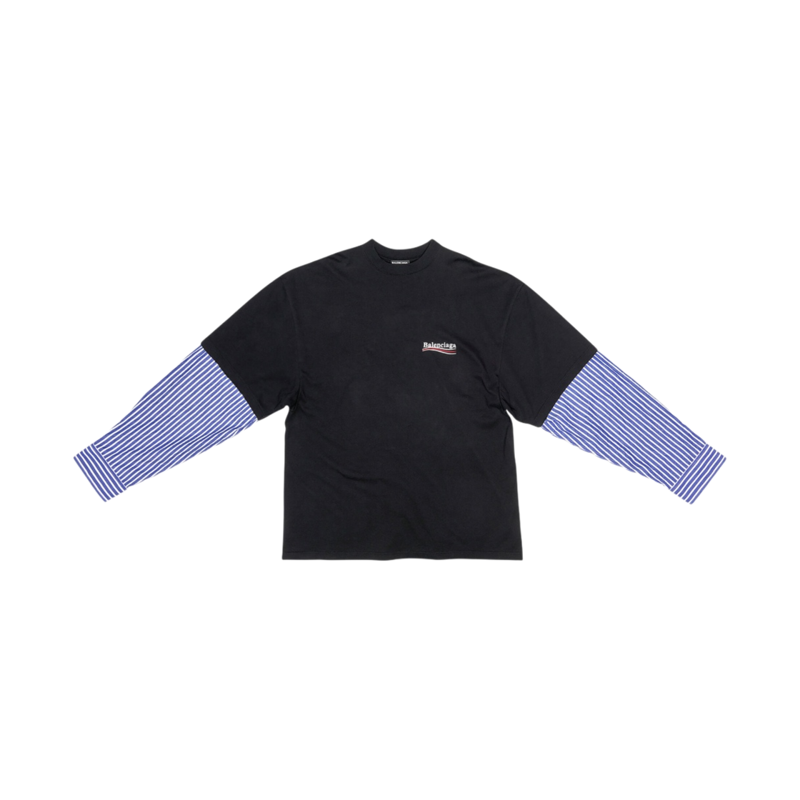 발렌시아가 폴리티컬 캠페인 레이어드 티셔츠 블랙(Balenciaga Political Campaign Layered T-Shirt Black) - 1