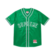 Supreme Mitchell & Ness Satin Baseball Jersey Green - 23SS