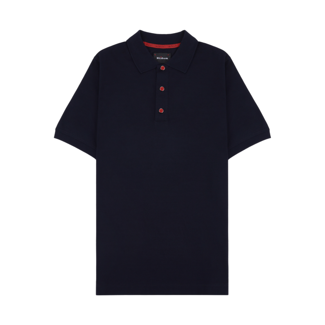 키톤 피케 위브 코튼 폴로 셔츠 네이비(Kiton Pique Weave Cotton Polo Shirt Navy)