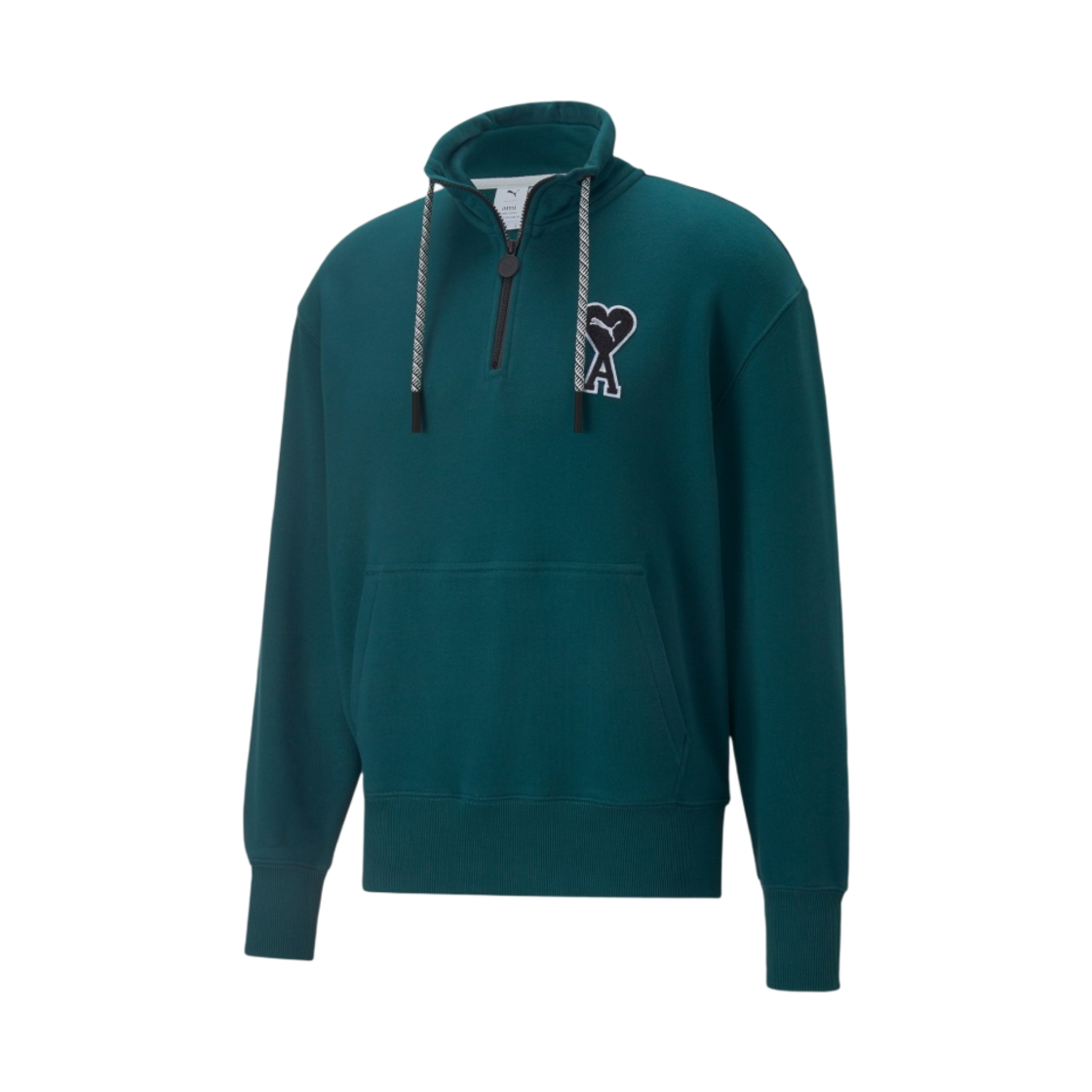 푸마 x 아미 하프집 스웨트셔츠 바시티 그린(Puma x AMI Half-Zip Sweatshirt Varsity Green)